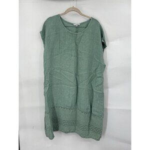 Light Green Eyelet Hem Mini Dress - Unbranded